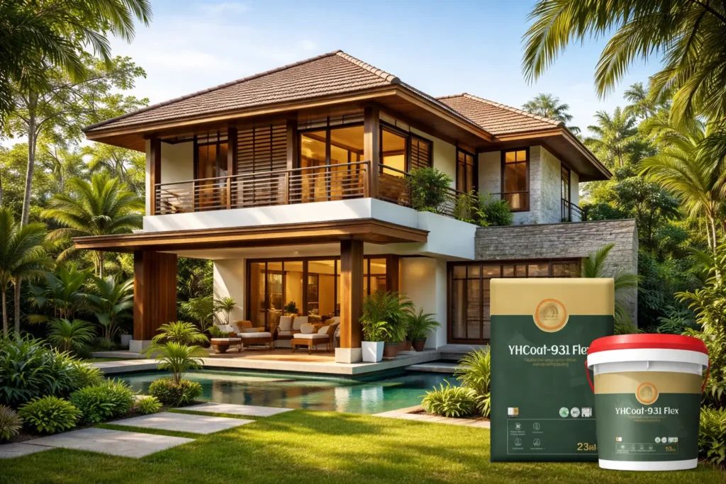 desain rumah tropis tahan guncangan