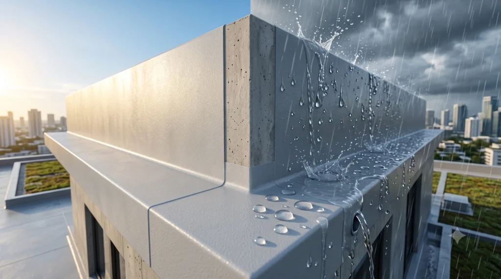 pelapis waterproof untuk parapet bangunan