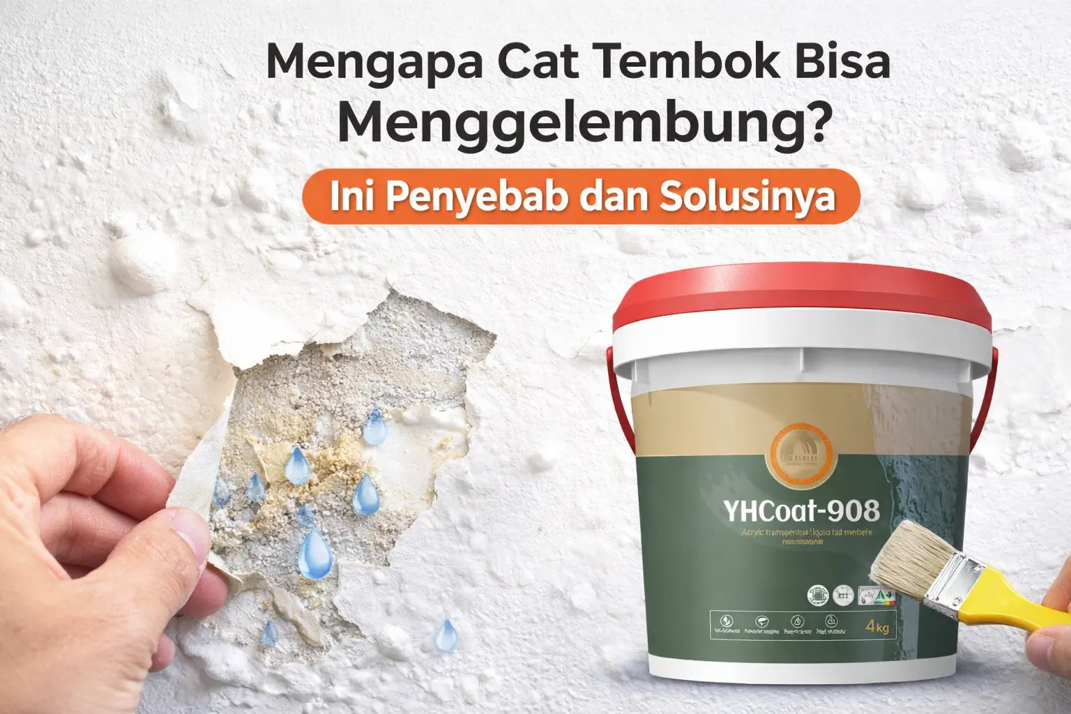 Penyebab cat tembok menggelembung