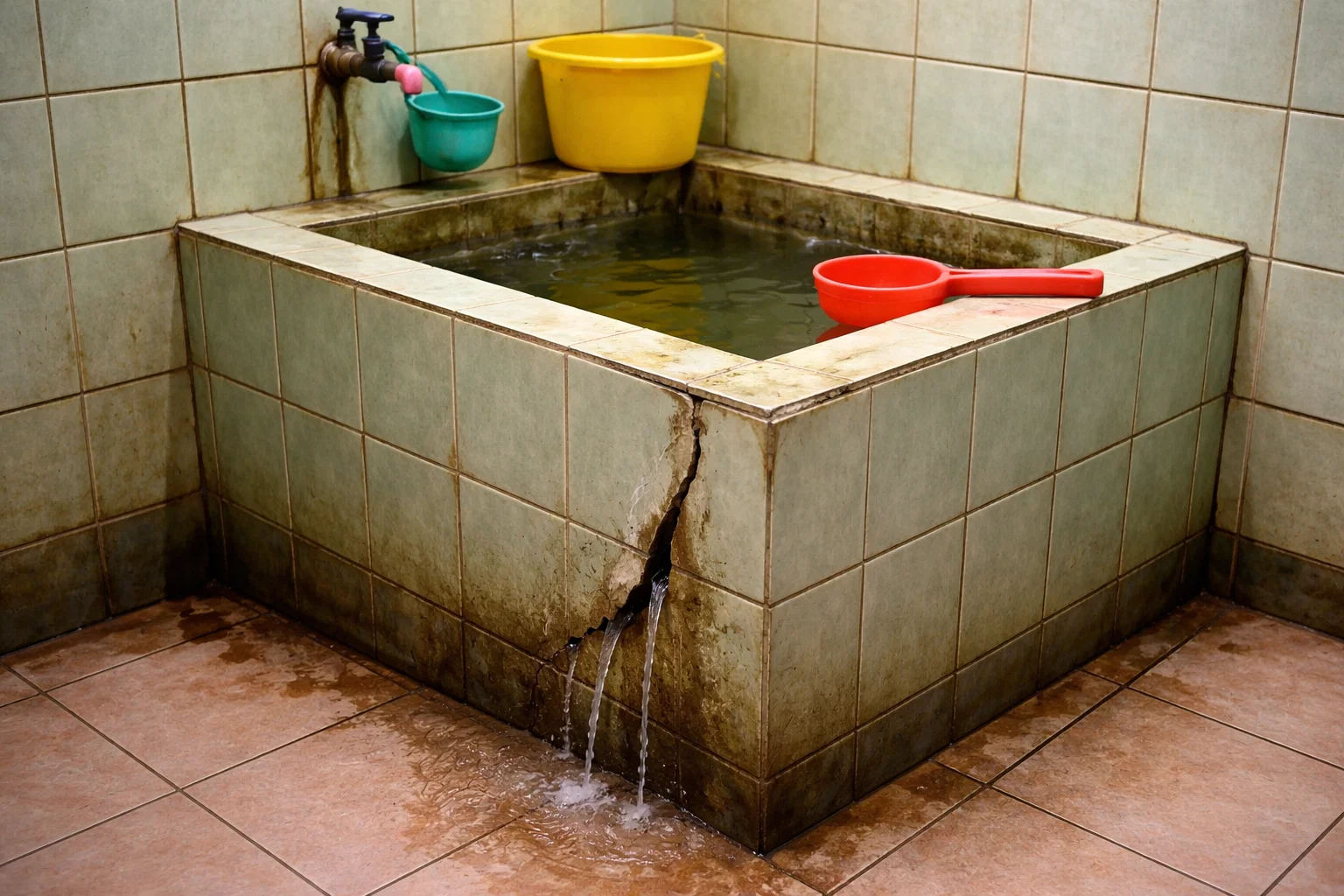 Cara menambal bak mandi bocor