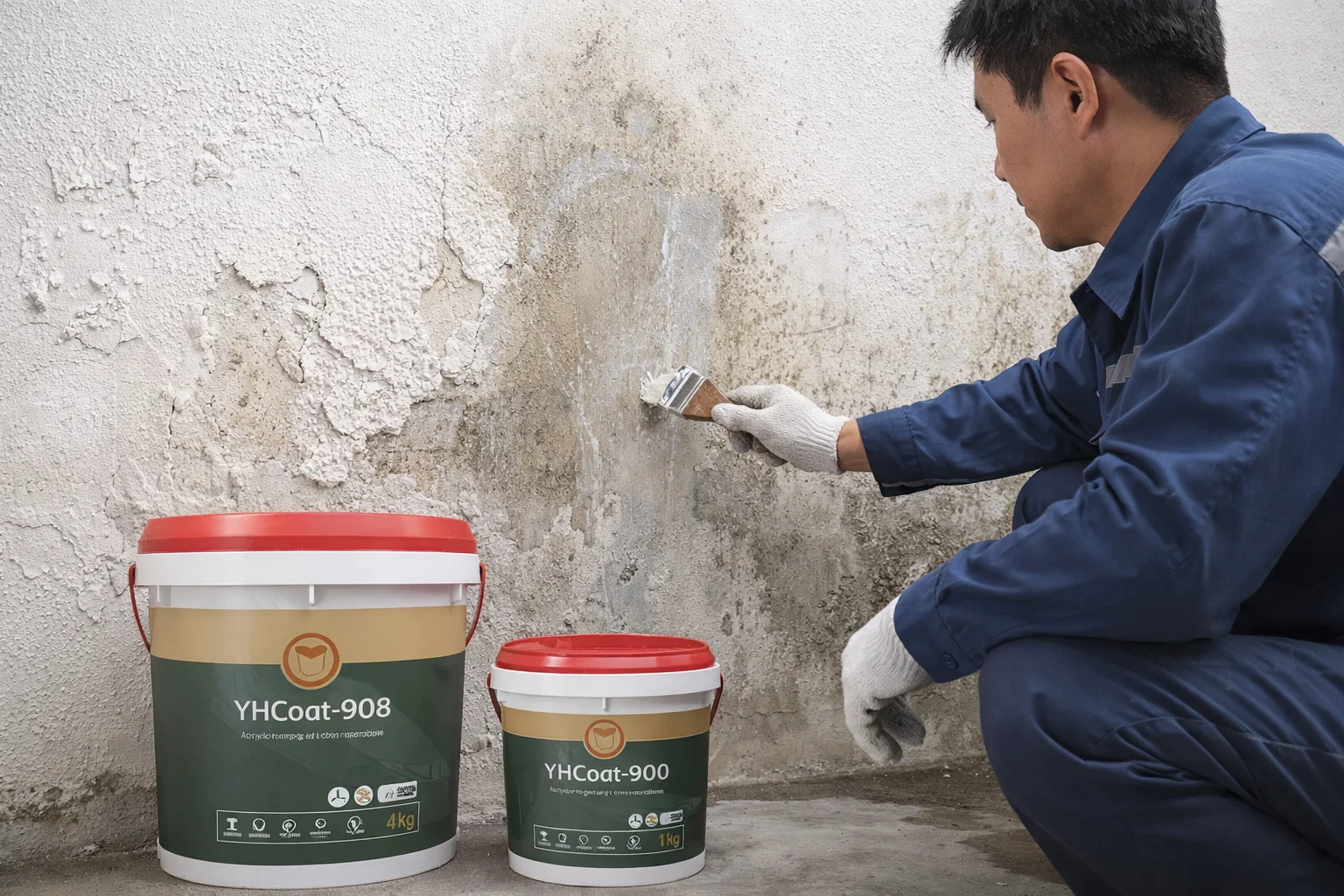 Memperbaiki dinding yang mengapur