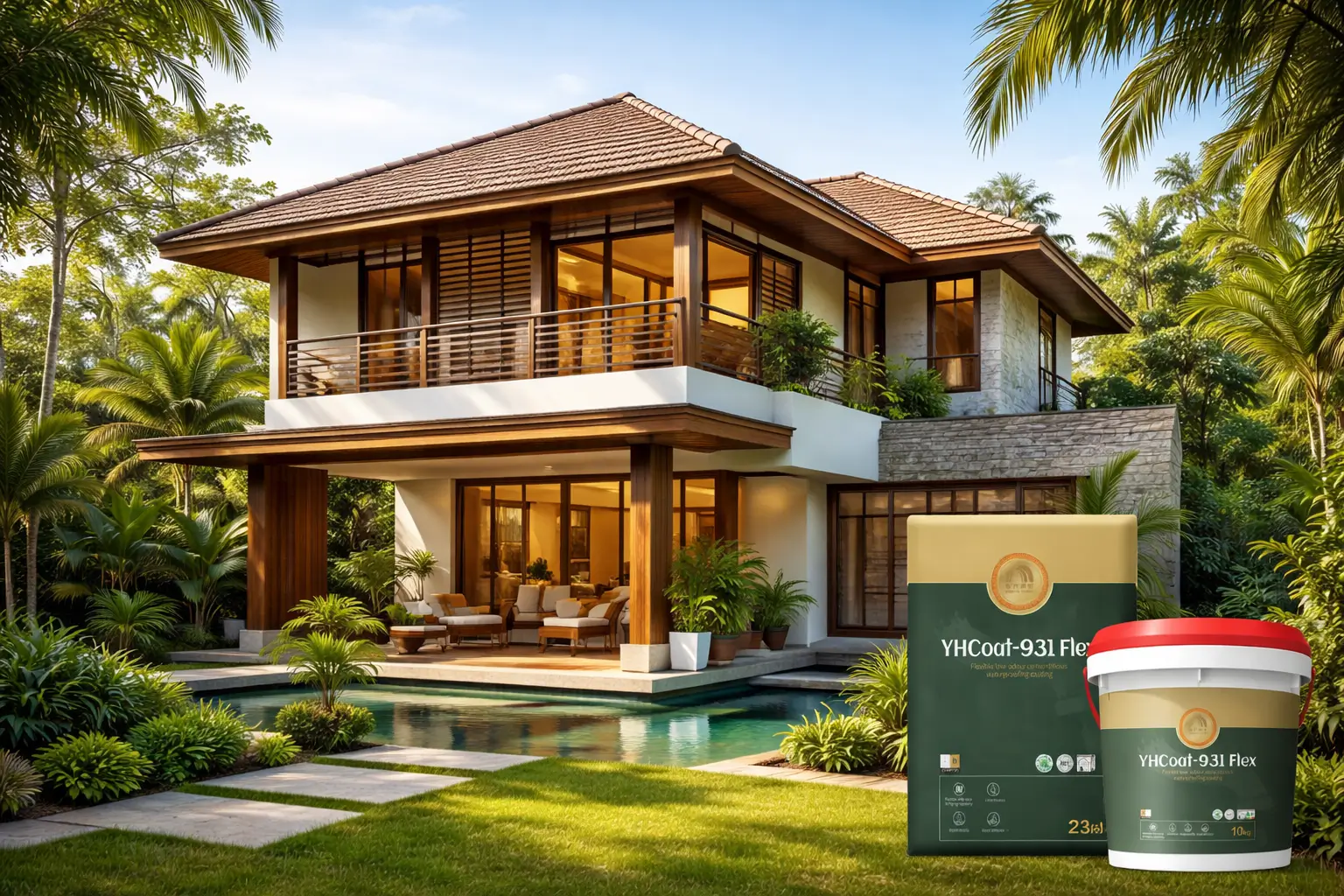 desain rumah tropis tahan guncangan