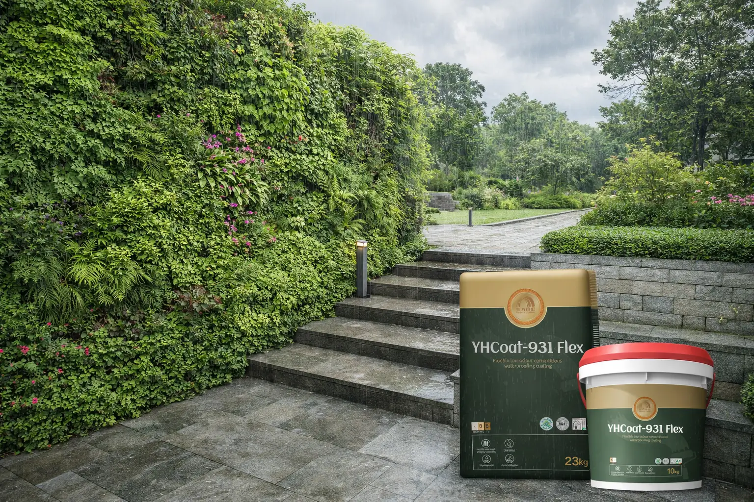 mortar waterproof untuk lanskap kebun